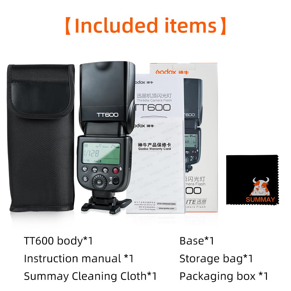 Godox Агент Японская инструкция GODOX TT600 Ведущее число Вспышка Совместимая с и Другими Цифровыми Камерами [Авторизованная & Руководство] Накамерная вспышка, 60,