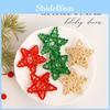Wicker Christmas Decorations Star Heart Hanging Set For Festival Celebration