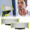 2 шт. Сменная насадка-лезвие для электробритвы Philips One Blade QP220/50, мужская бритва из нержавеющей стали, триммер для бороды, головка лезвия, муж