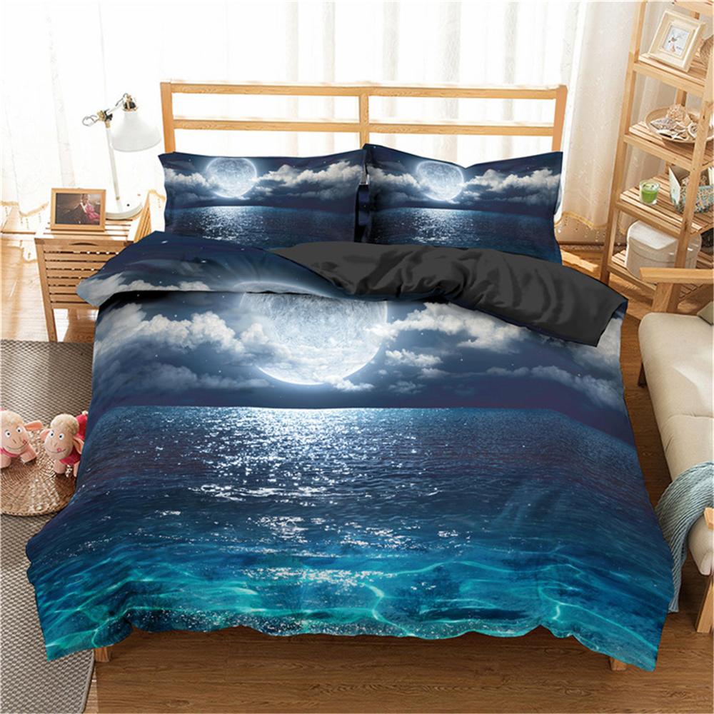 Ocean Wave Bedding Set 3D Abstract Art Duvet Cover King/Queen Size With Pillowcase Watercolor Style 2/3pcs Polyester Quilt Cover
