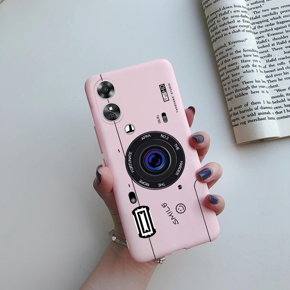 For OPPO A17 Phone Case CPH2477 Flower Butterfly Casing TPU Soft Silicone Back Cover for Oppo A17 A 17 Shell OppoA17 Bumper Capa