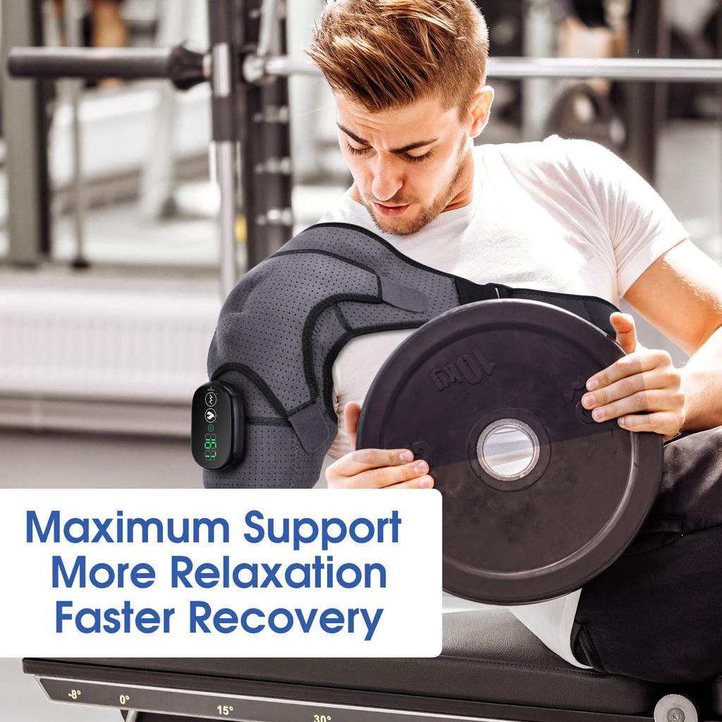 Electric Heating Shoulder Brace Vibration Massage Heating Shoulder Protection Charging Shoulder and Neck Joint Elderly Hot Compress Therapy