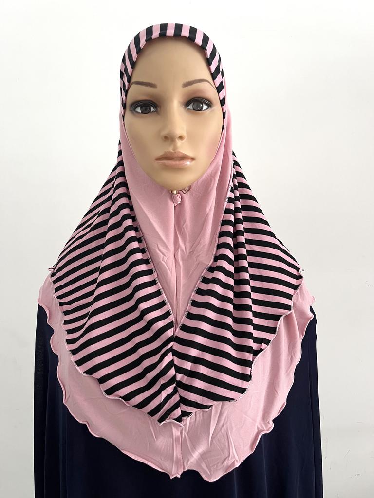 H323 Adults Medium Size 70*60cm Pray Hijab Muslim Hijabi Scarf Islamic Headscarf Hat Amira Pull On Headwrap