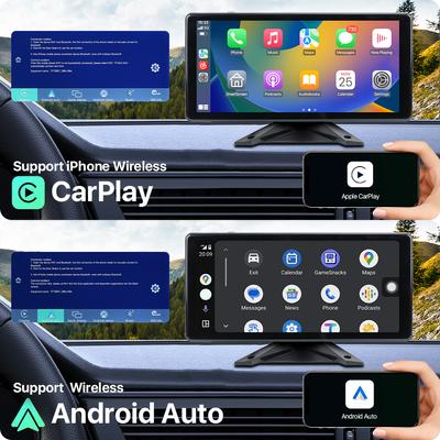 Слепая зона 10,36-дюймовый IPS сенсорный экран WiFi беспроводной Apple Carplay Android-Auto 4CH запись DVR монитор с мини AHD1080P камерой