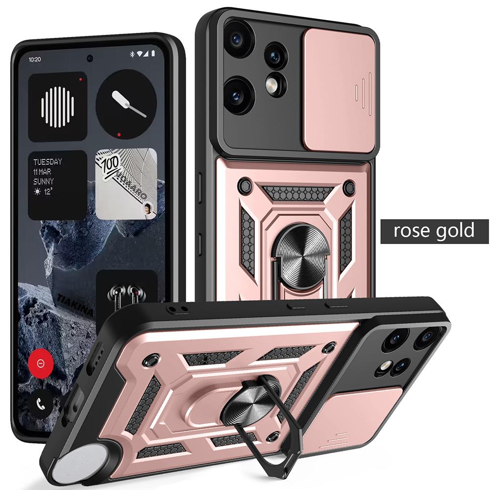 Чехол-книжка Slide Lens Armor для Nothing CMF Phone 2 Pro 5G, чехол для Nothing CMF Phone 2 Pro 5G, чехол с магнитной подставкой-кольцом