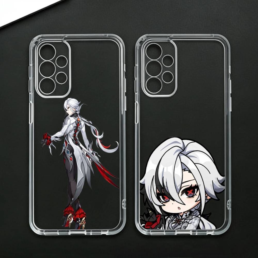 Чехол для телефона Arlecchino Genshin Impact для Samsung Galaxy A71, A70, A52, A51, A40, A30 Прозрачный чехол