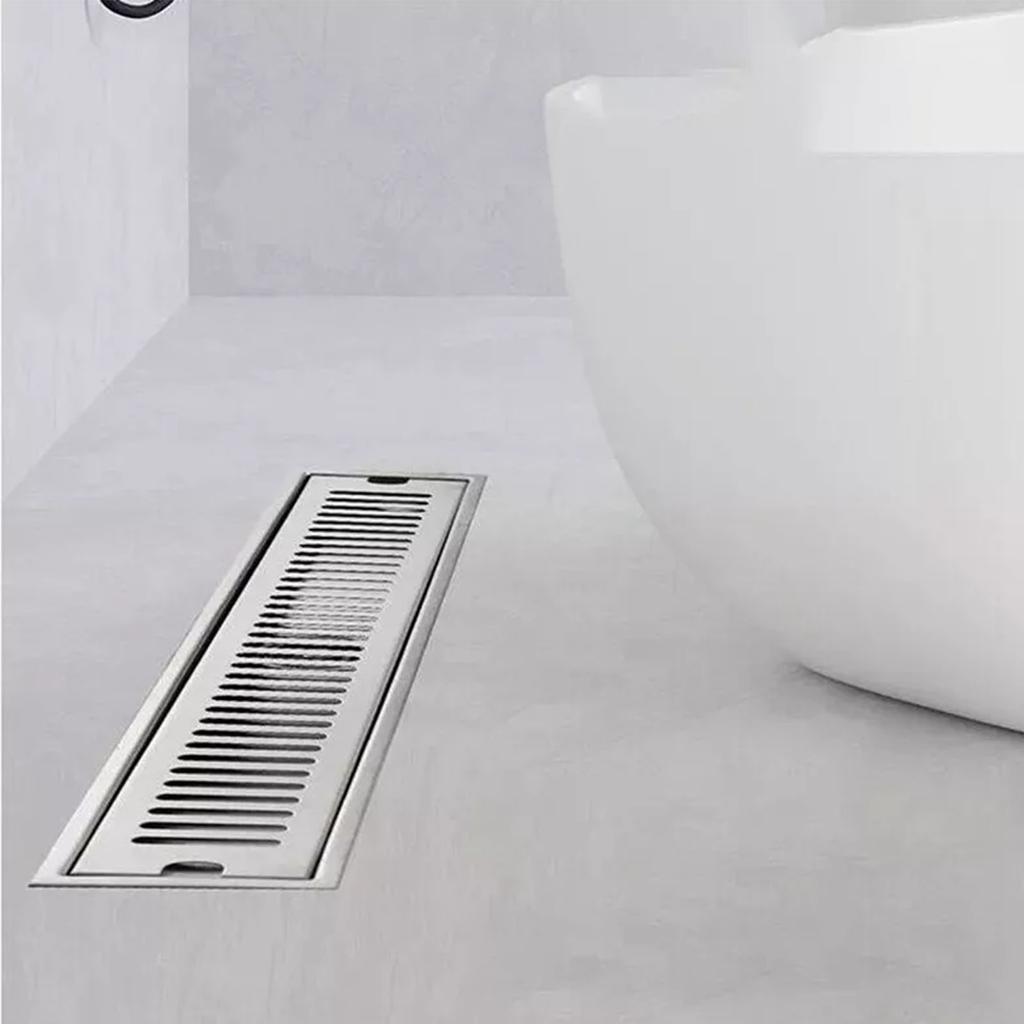 Длинный сливной слив из нержавеющей стали с большим дезодорирующим фильтром для душевой комнаты отеля