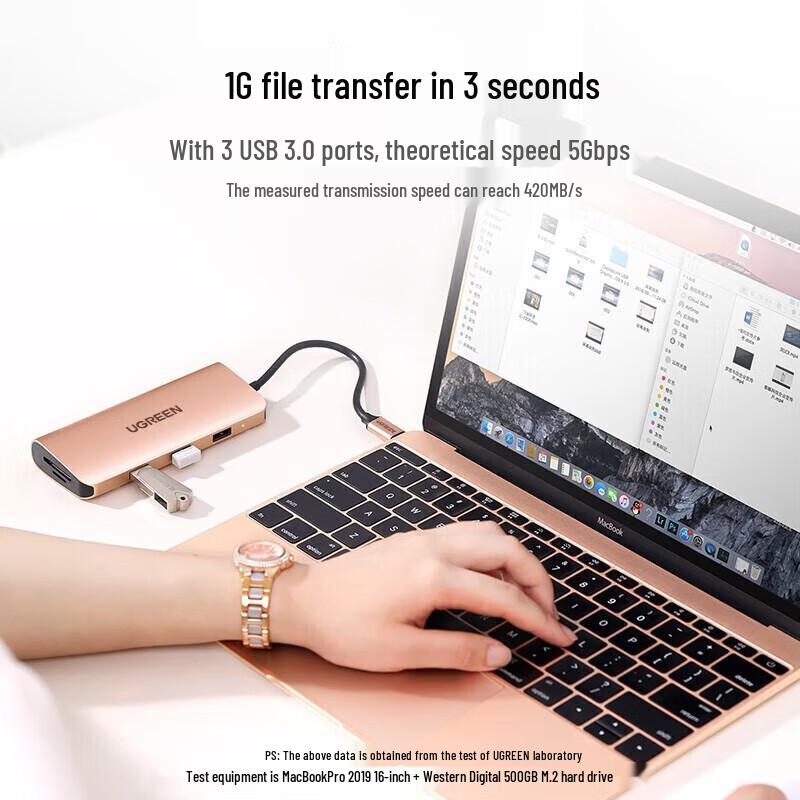 Ugreen 6-в-1 USB-C док-станция CM163