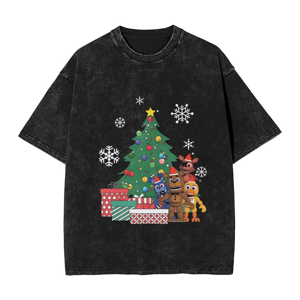 FNAF At Freddys TShirt Beach Awesome T Shirts Cotton Trendy Cool Tee Shirt For Male ShortSleeved Loose Tops