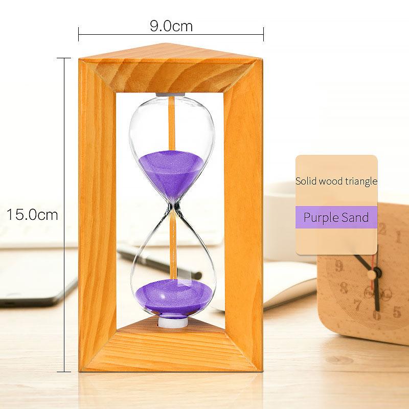 Nordic Style Retro Decor Triangular Wood Glass Hourglass 5/10/15/30 Minutes Sand Timer Craftwork Home Living Room Desk Accessory