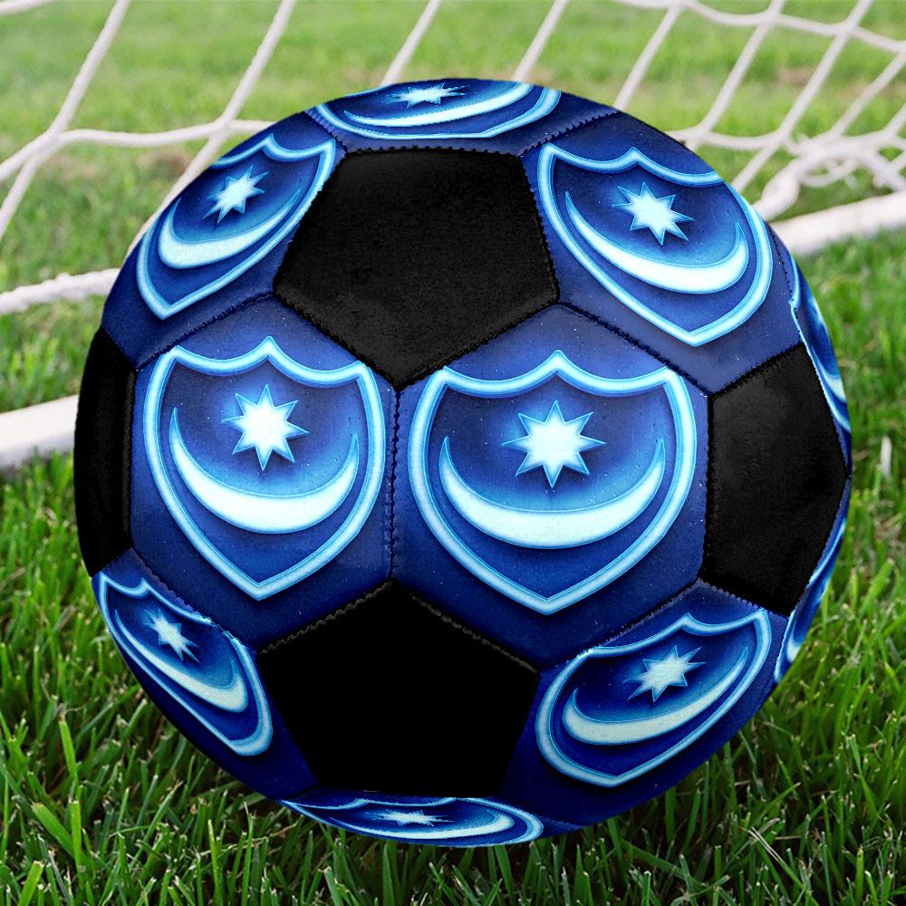 1pc Portsmouth Football Club Soccer Ball Size 5 Indoor Soccer Ball Fashion Colorful Backyard Game - Great For Sports Fans Gift HE44