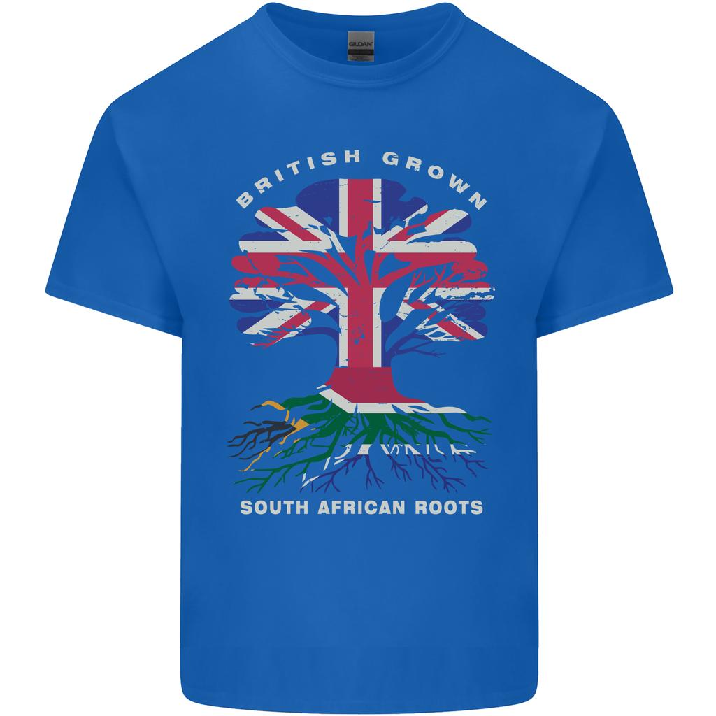 British Grown South African Roots Africa Flag Unisexs Light Cotton TShirt