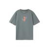 Li Ning Wade Series Letter Pattern Printed Casual Short Sleeve T-Shirt Men Tops Gray AHSR955-3