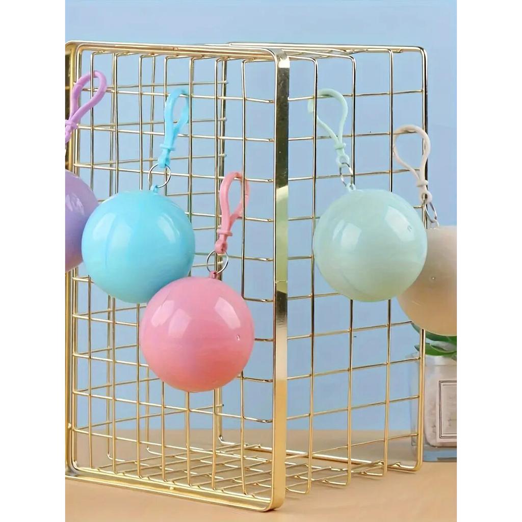 Модные одноразовые плащи в форме шара для взрослых студентов утолщенные сферические компрессионные прочные портативные случайные цвета водонепроницаемые дождевики