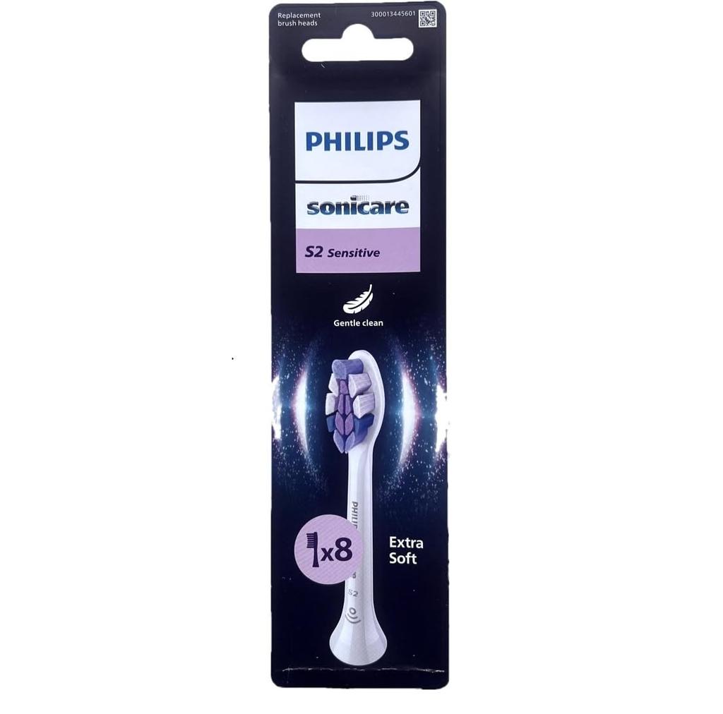 Philips Sonicare GentlePlus Sensitive White Replacement Pack of 8 Brushes, (HX6058/87)