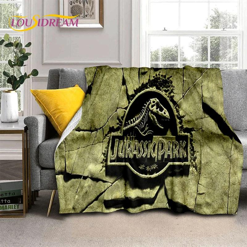3D Мультяшное Одеяло из Мягкой Фланели с Динозаврами Парка Юрского периода для Кроватей, Спальни, Дивана, Пикника, Плед для Отдыха на Открытом Воздухе, Подарок