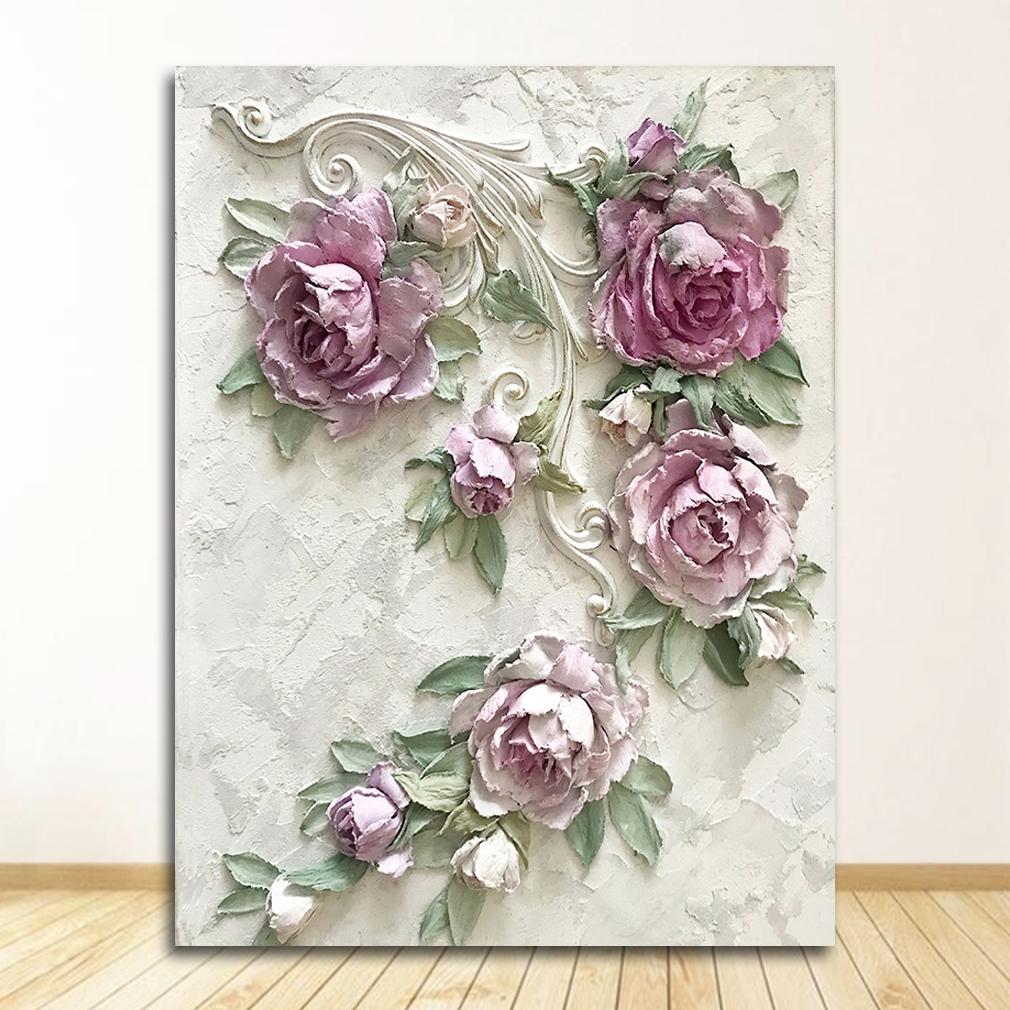 Настенные постеры и цветы, настенные росписи для украшения гостиной, искусство, скандинавский декор дома, абстрактная живопись на холсте