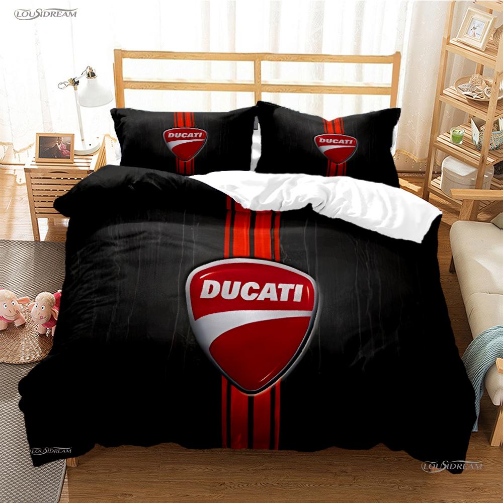 Moto Racing Casal All Season Duvet Cover Comforter Bedding Sets Soft Quilt Cover and Pillowcases Boys Single/Double/Queen/King
