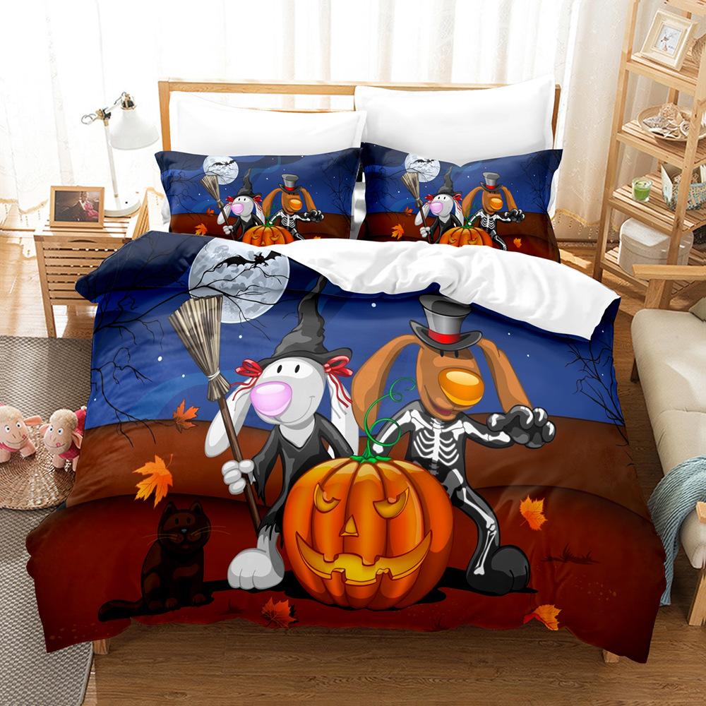 Halloween Home Bedding Down Duvet Cover Set Bedroom Duvet Cover Pillowcase Single/double Bed Full Size Home Decoration Bedding