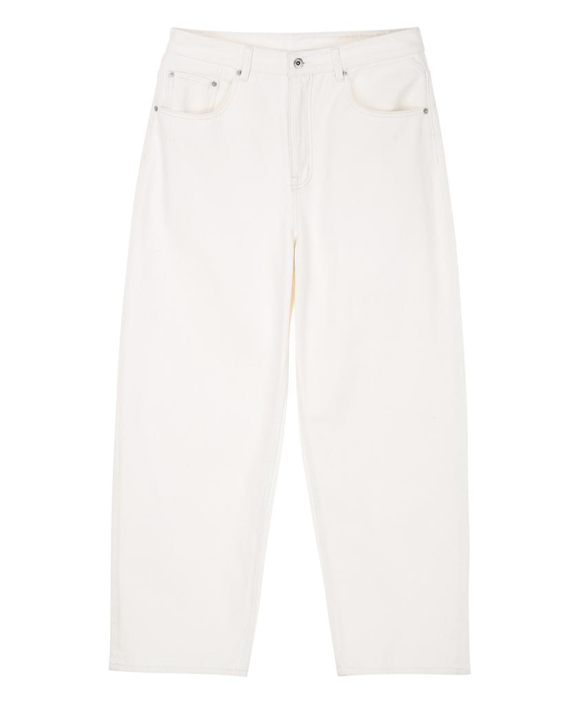 IL CORSO Curved Wide Denim Pants Cream