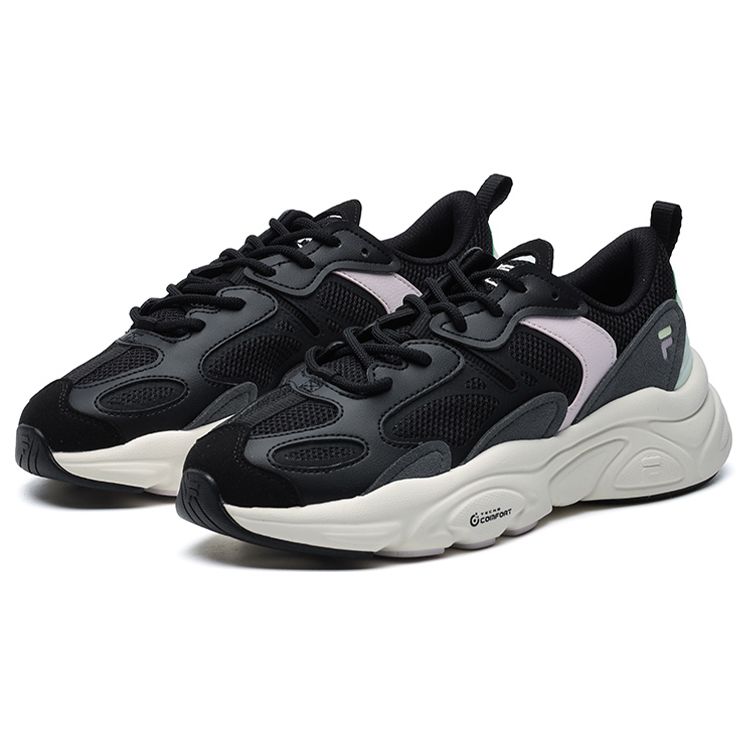 Fila Mars 2.0 Сетка Удобные Легкие Спортивные Низкие Кроссовки Папины Кроссовки Женские кроссовки Черные Серые F12W124156FBD