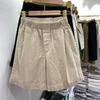 Женские летние укороченные брюки с высокой талией из хлопка - Стройнящие, Стиль Харадзюку, Большие размеры, Эластичный пояс, Легкая повседневная одежда