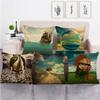 Environmental Protection Advertising Illustrations Digital Printing Short Plush Pillow Covers For Car Sofa Office Cushion Cover