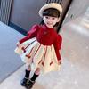 Red Knitted Sweater Dress for Baby Girls – Autumn/Winter Stylish Princess Dress