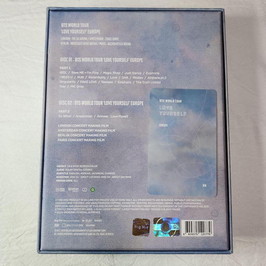 [ИСПОЛЬЗОВАН] Коллекционная карточка BTS LOVE YOURSELF EUROPE RM Namjoon