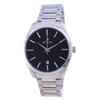 Black Dial Stainless Steel Quartz 50213 STN 103 Mens Watch
