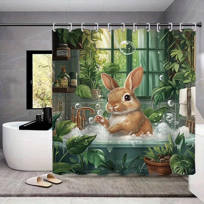 1/4 шт. Весенний пасхальный день водонепроницаемый комплект занавесок для душа декоративный набор для ванной комнаты нескользящий коврик для унитаза коврик для ванной и 12 крючков