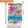 Welcome Banner Design Single Sided Polyester , Holiday Garden Flag - Single-Sided, Polyester, Outdoor Yard Decor