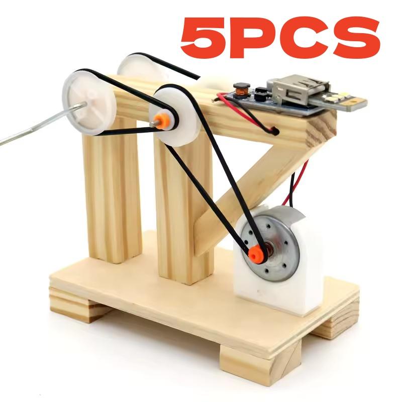 Модель генератора с ручным приводом «Сделай сам» Детский набор для обучения физике Деревянный образовательный набор для научных экспериментов STEAM Школа