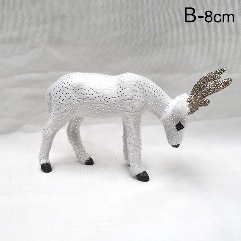 1pc Creative Christmas Sika Deer Christmas Reindeer Simulation Deer Elk Christmas Deer Decorations