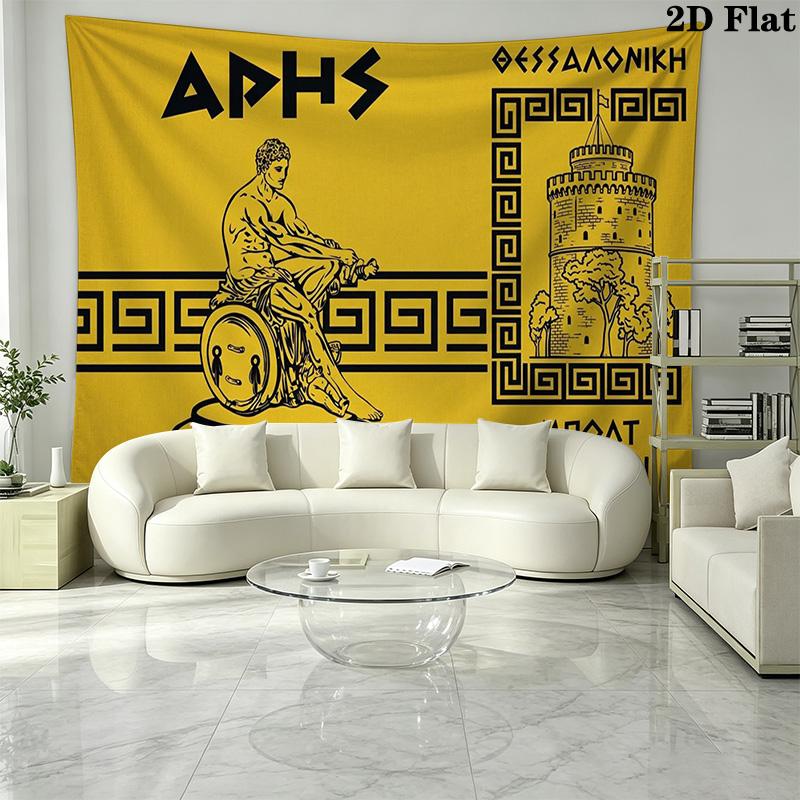 Aris Salónica Wall Tapestry Aesthetic Wall Hanging Printed Fabric Blanket Decorative Tapestries for Bedroom Living Room Home Decor