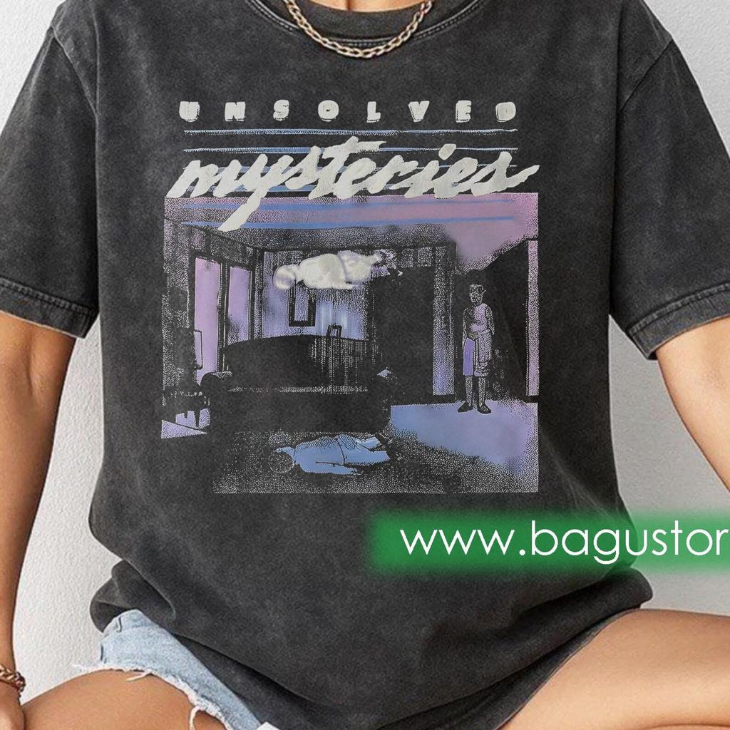 Unsolved Mysteries T shirt | Retro Haunted House Graphic