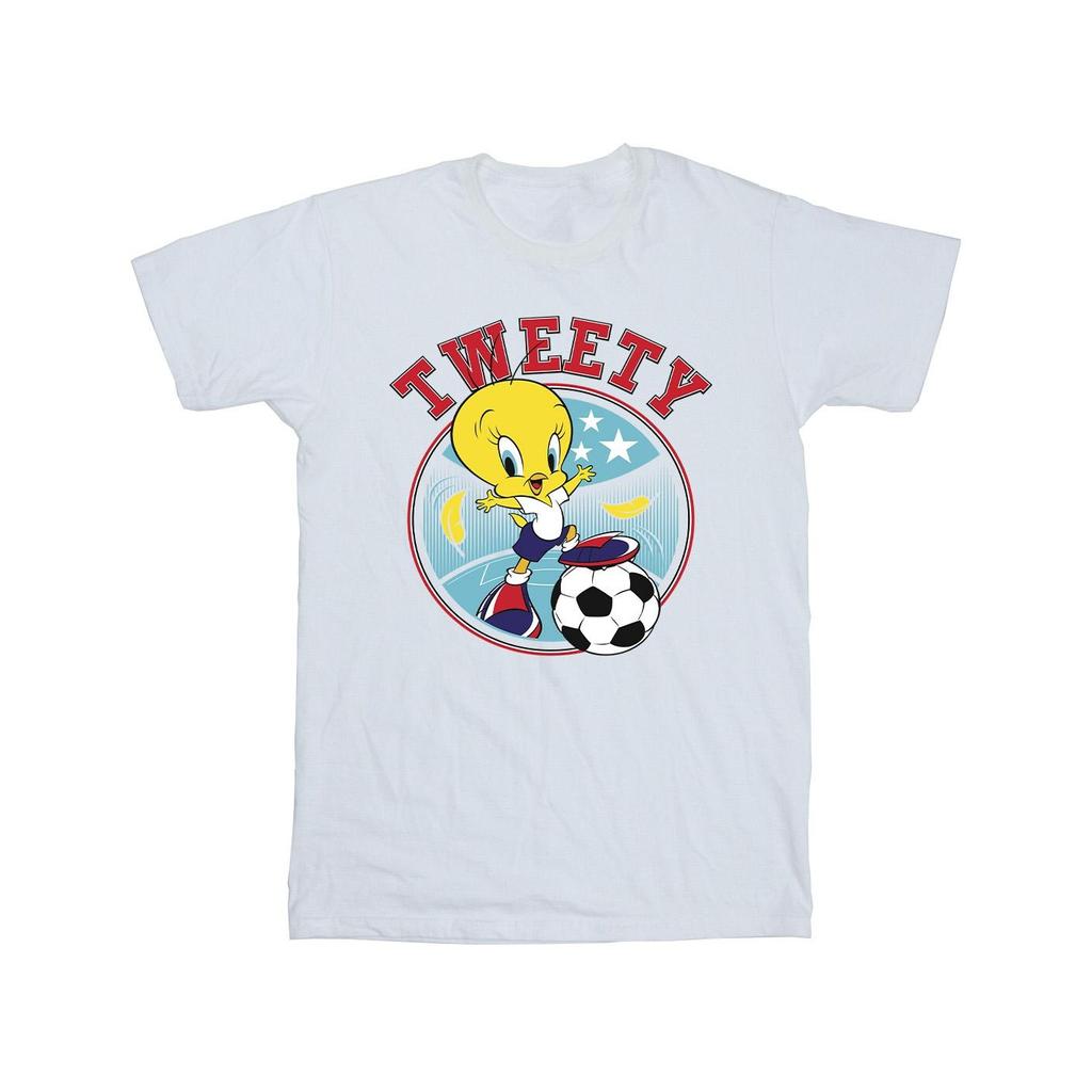 Looney Tunes Mens Tweety Football Circle T-Shirt