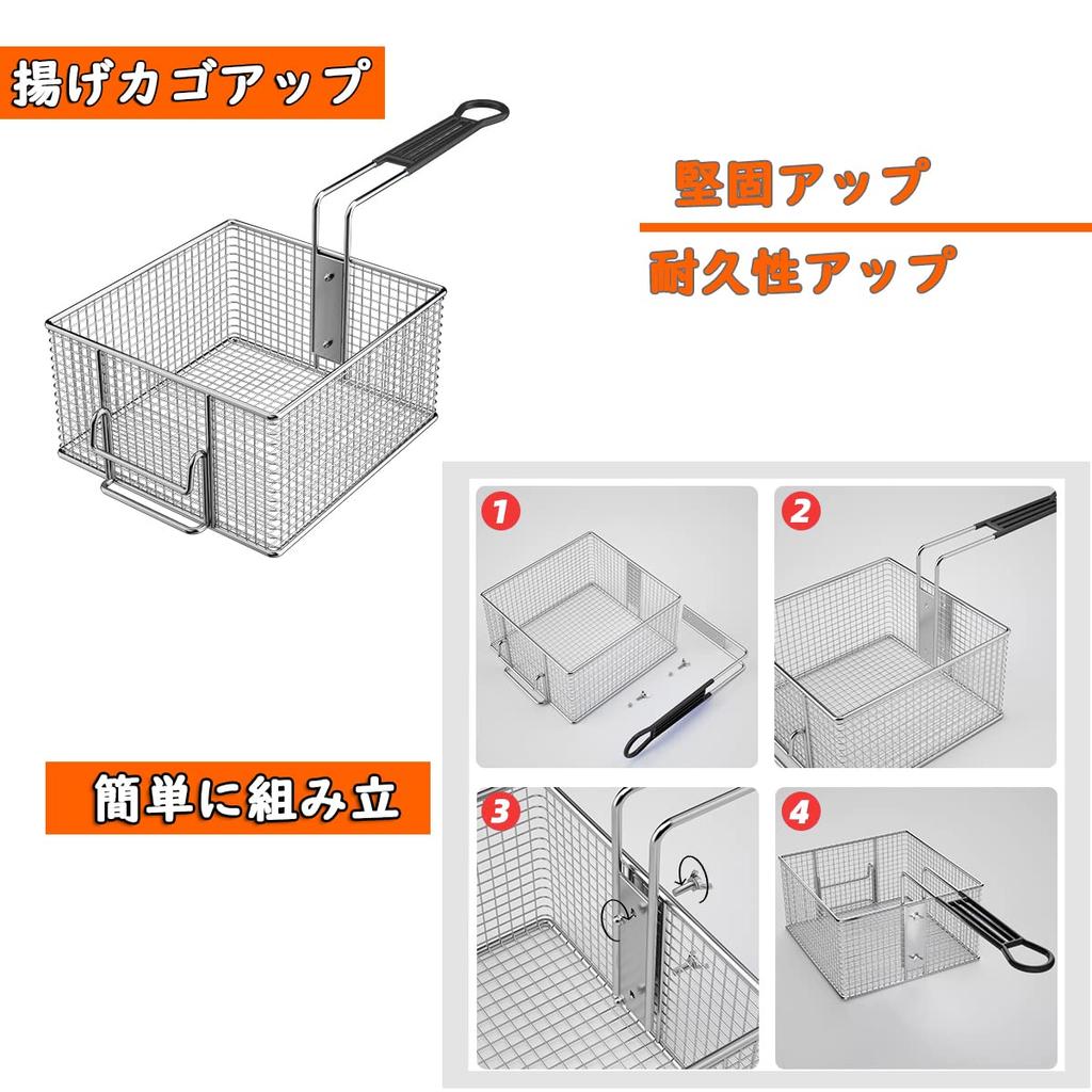 Electric Fryer 10L Tabletop Fryer Deep Fryer Mini Fryer Fried Food Temperature Adjustment Home Fryer Commercial Fryer 10L 80℃-200℃