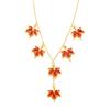 Подвеска «Золотой кленовый лист» для женщин, изящное циркониевое ожерелье с регулируемой цепочкой в виде осенних листьев