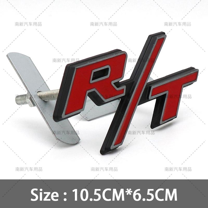 Metal RT Badge R/T Car Stickers Grill Emblem Rear Trunk Decal for Challenger Caliber Caravan Charger Magnum Avenger Accessories