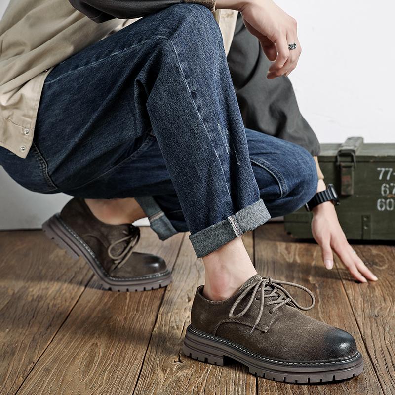 Модные повседневные мужские кожаные туфли класса люкс и высокого качества для отдыха на открытом воздухе, прогулок, деловых вечеринок, молодежные туфли на толстой подошве для повседневного офиса