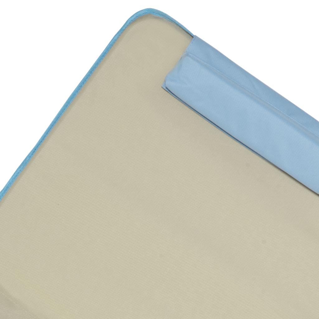 Set of 2 Beach Mats, Adjustable, Foldable, 124L x 53W x 37-50H cm, Beige