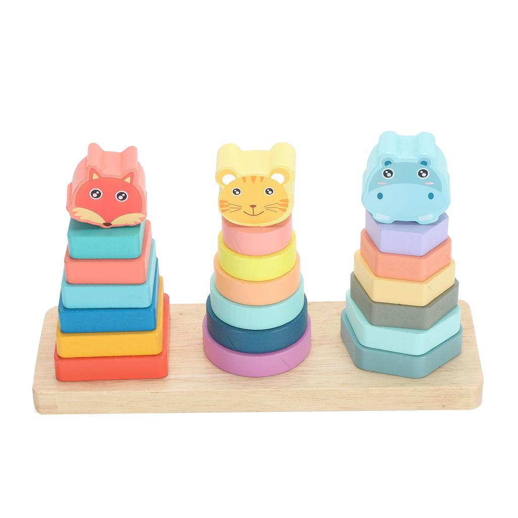 Деревянная сортировочная игрушка для складывания, форма животного, ранняя образовательная, сортировка по цвету и форме, игра