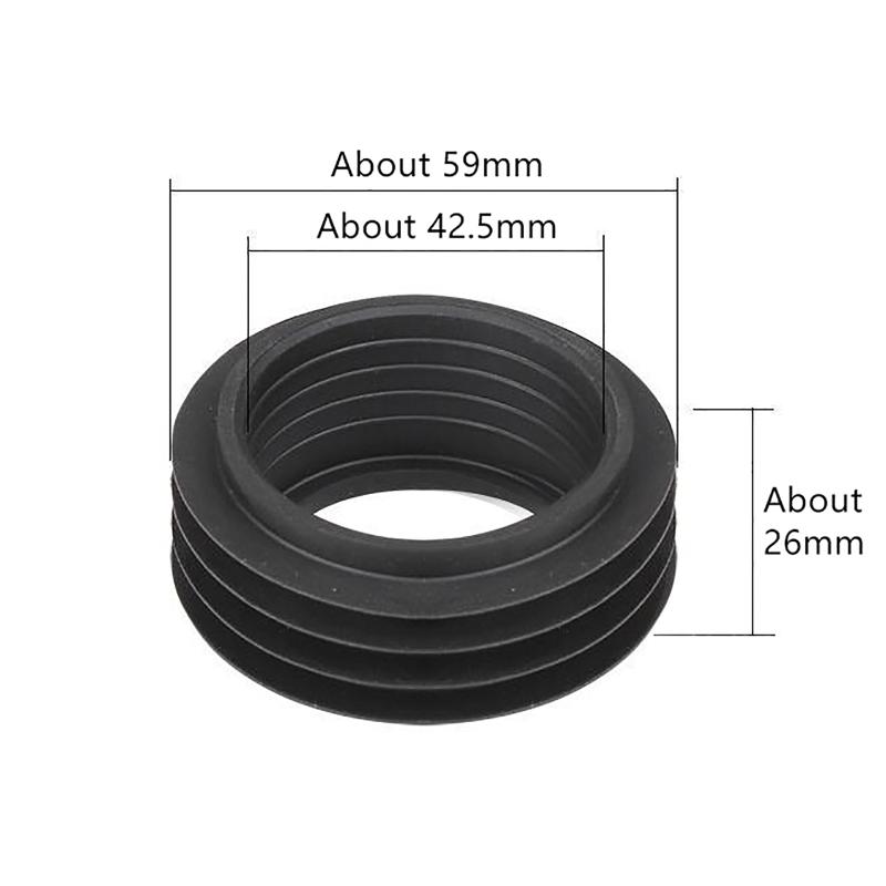 Hot 2PCS Rubber Pussy For Geberit Parts Toilet Internal Low Level Flush Pipe Rubber Cone Seal Gasket 119.668.00.1 60x42x25mm