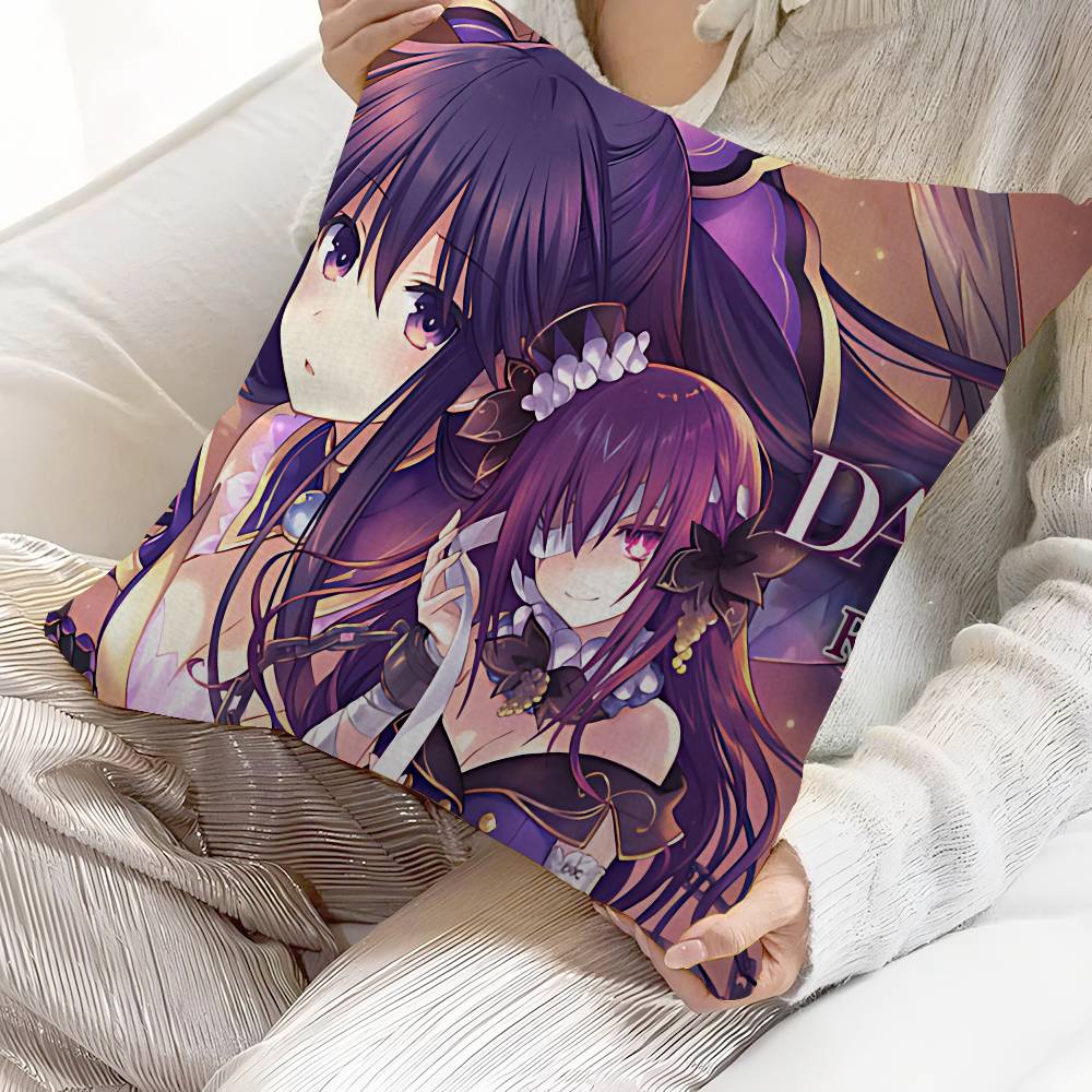 Подушка с изображением персонажей аниме Date A Live Подарок Декор для дома и офиса Подушка для спальни Дивана Автомобиля Наволочка