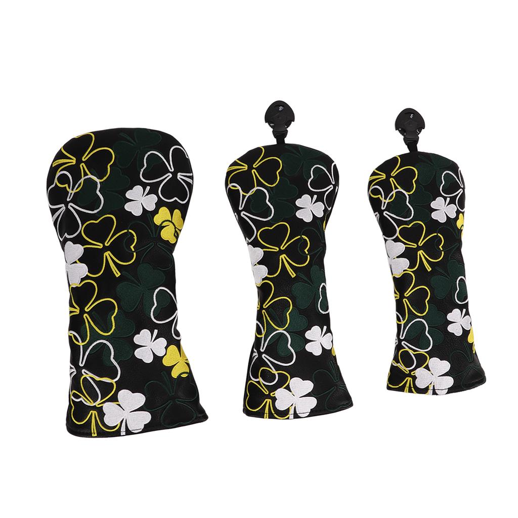 3шт чехол для гольфа Fairway Woods Driver Hybrids PU водонепроницаемый чехол для гольф-клюшки с четырьмя