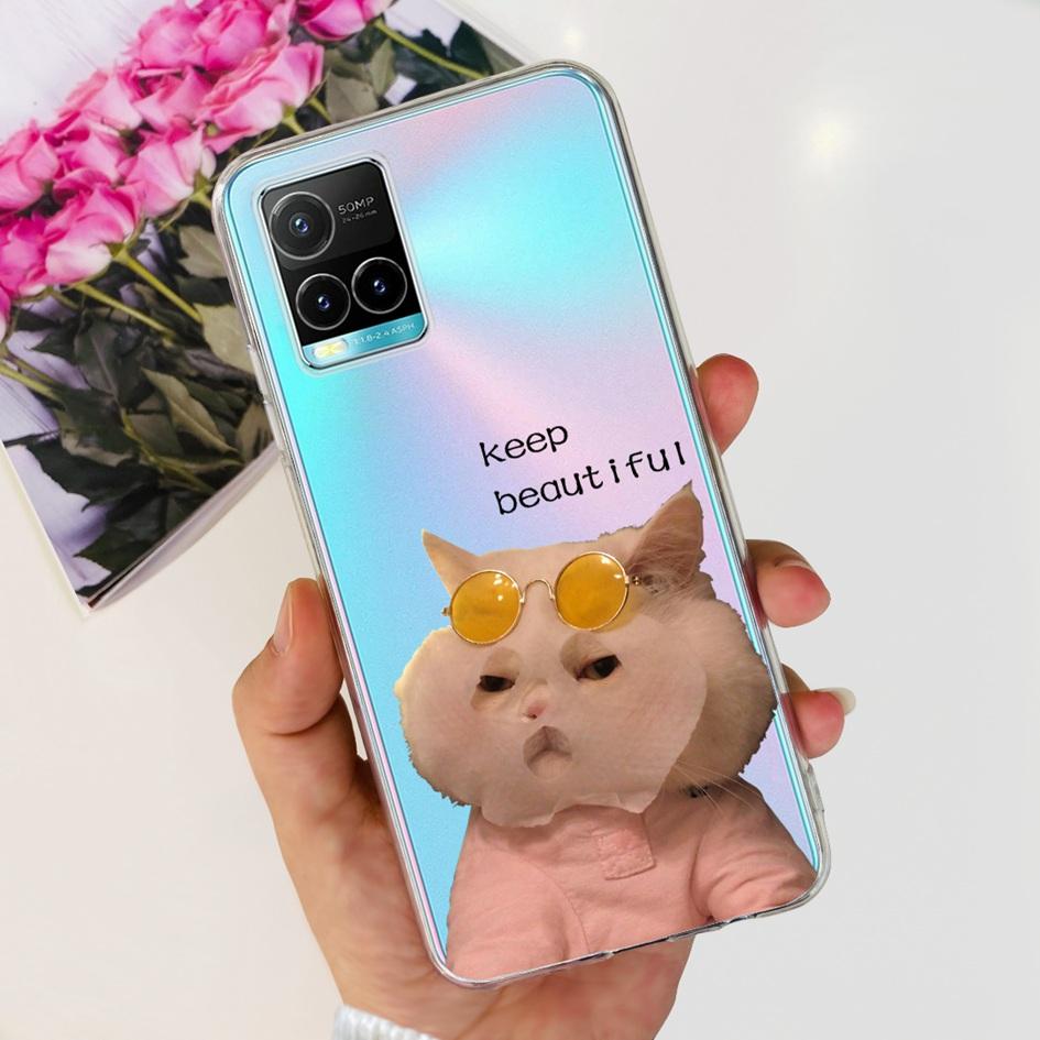 For Vivo Y33s V2109 Case Y21 2021 V2111 Cover Fashion Flower Soft Clear Silicone Slim Fundas For Vivo Y21t Y33t Y21a Y21s Bumper
