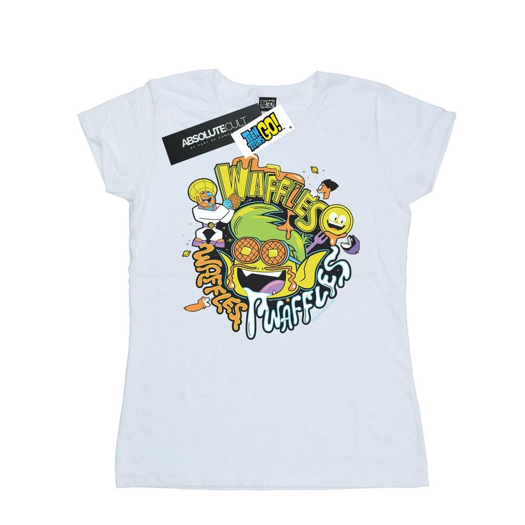 DC Comics Womens/Ladies Teen Titans Go Waffle Mania Cotton T-Shirt