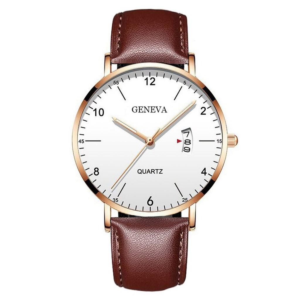 Mens Leather Business Fashion Watch Strap Watch For Gift Giving