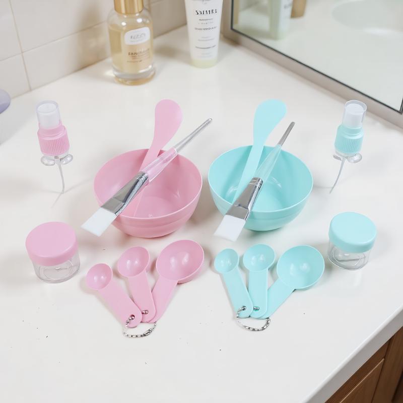 8pcs/set Facial Brush, Mask Bowl, and Mixing Spoon Set – DIY Beauty Tools for Skincare and Makeup